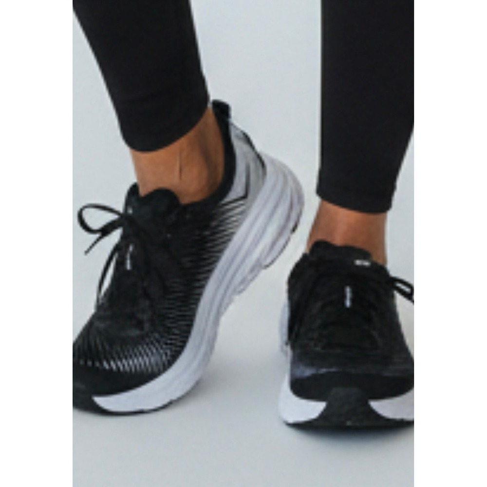 Hoka One One Rincon 3 Black White Running Shoes Mens 8 Women 9.5